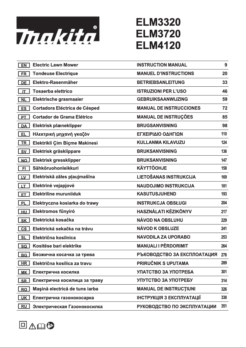 Página 1 del manual Manual de usuario Makita ELM4120