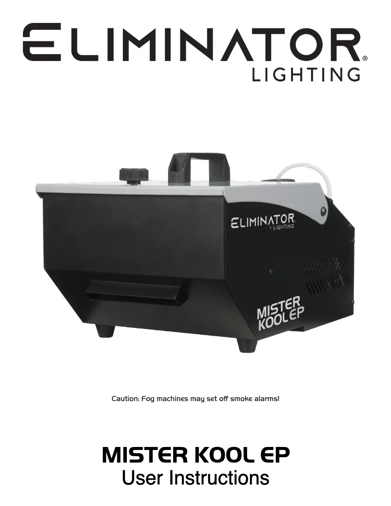 Imagen de la primera página del manual del dispositivo Mister Kool EP