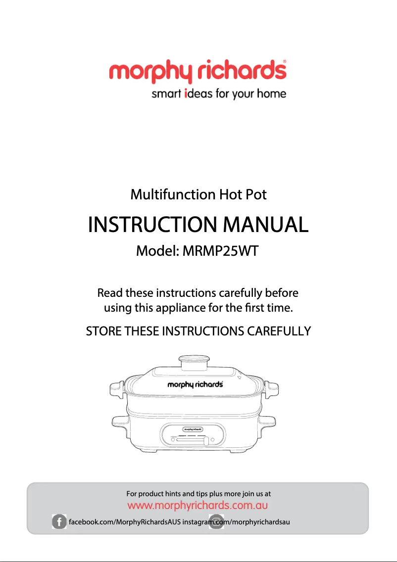 Página 1 del manual Manual de usuario Morphy Richards MRMP25