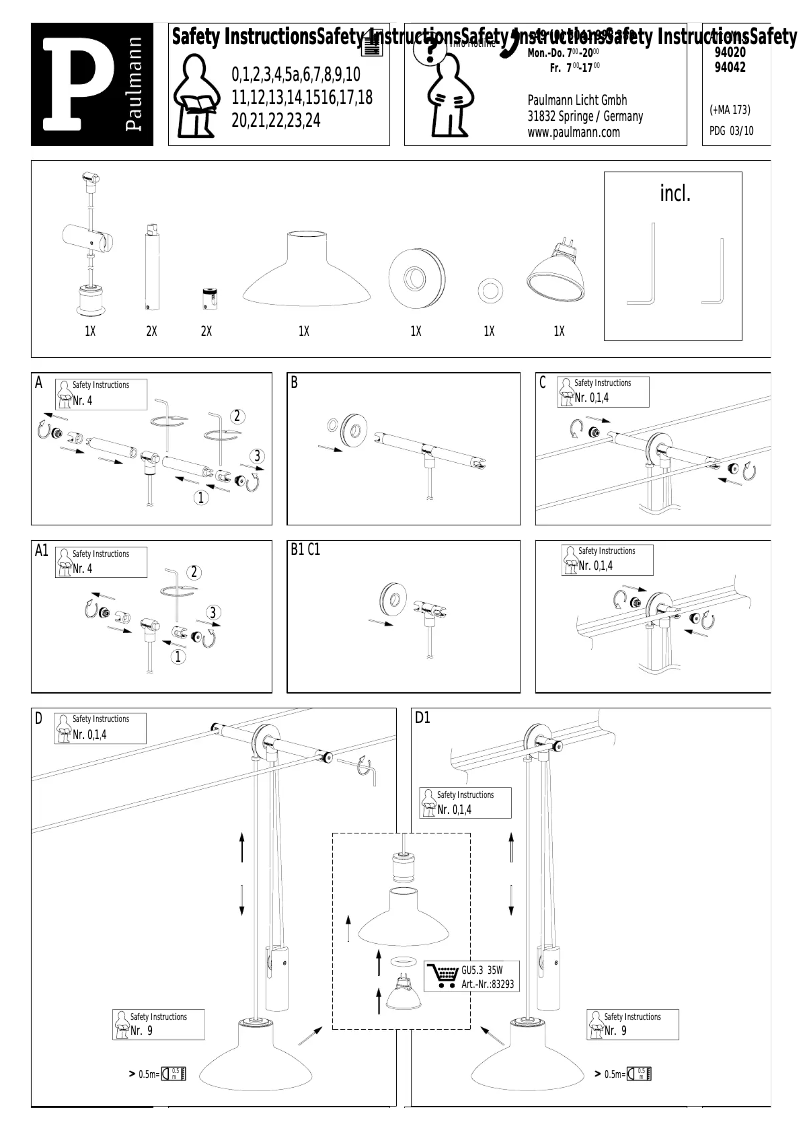 Página 1 del manual Manual de usuario Paulmann Pepper 940.20