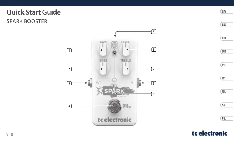 Imagen de la primera página del manual del dispositivo Spark Booster