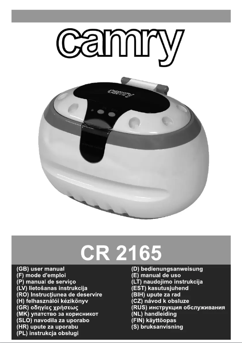 Página 1 del manual Manual de usuario Camry CR 2165