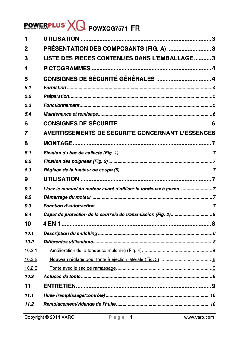 Página 1 del manual Manual de usuario PowerPlus POWXQG7571