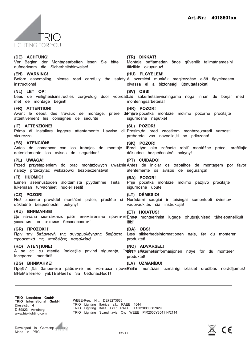 Imagen de la primera página del manual del dispositivo Garonne 401860186