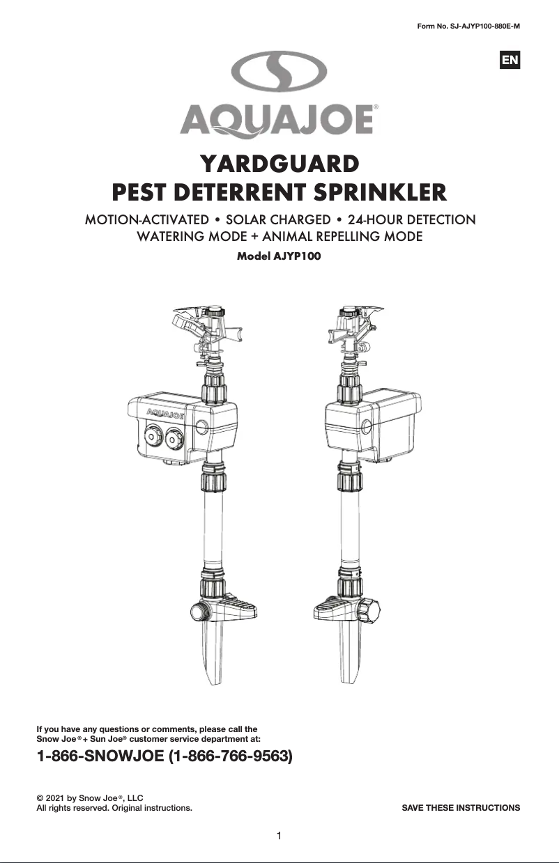 Imagen de la primera página del manual del dispositivo AJYP100