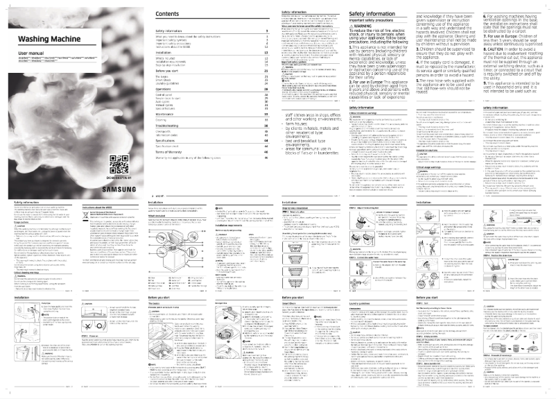 Imagen de la primera página del manual del dispositivo WA70N4261SS