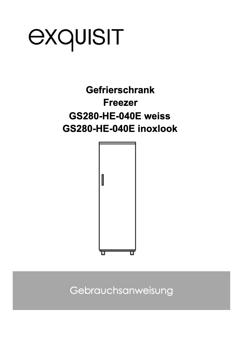 Página 1 del manual Manual de usuario Exquisit GS280-HE-040D