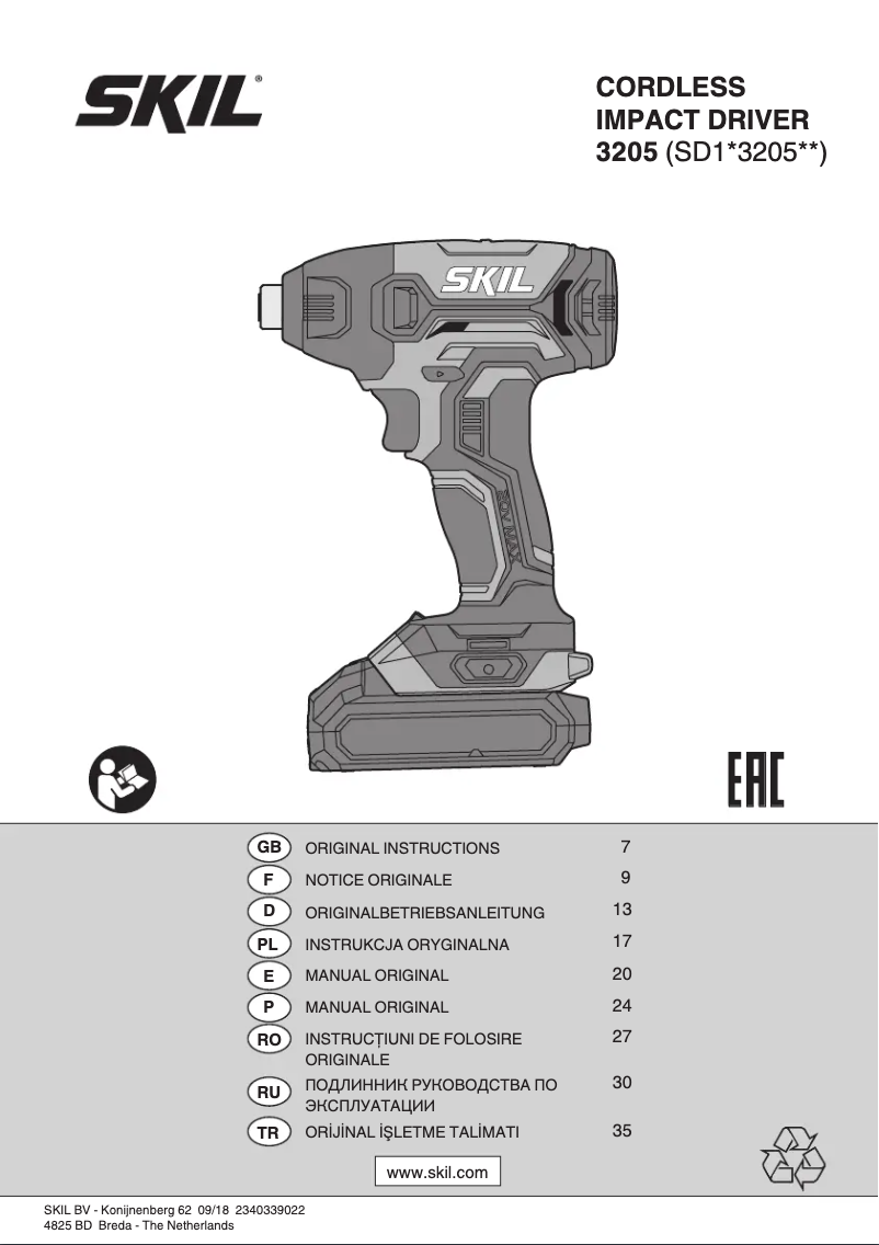 Imagen de la primera página del manual del dispositivo 3205 CA