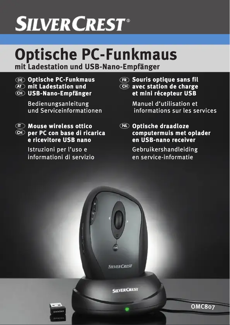 Imagen de la primera página del manual del dispositivo OMC807