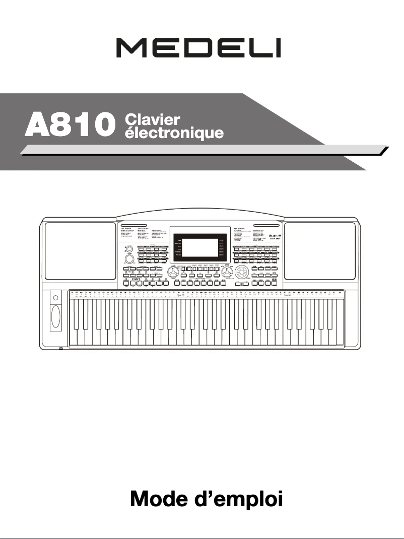 Página nº 1 - Manual de usuario Medeli A810