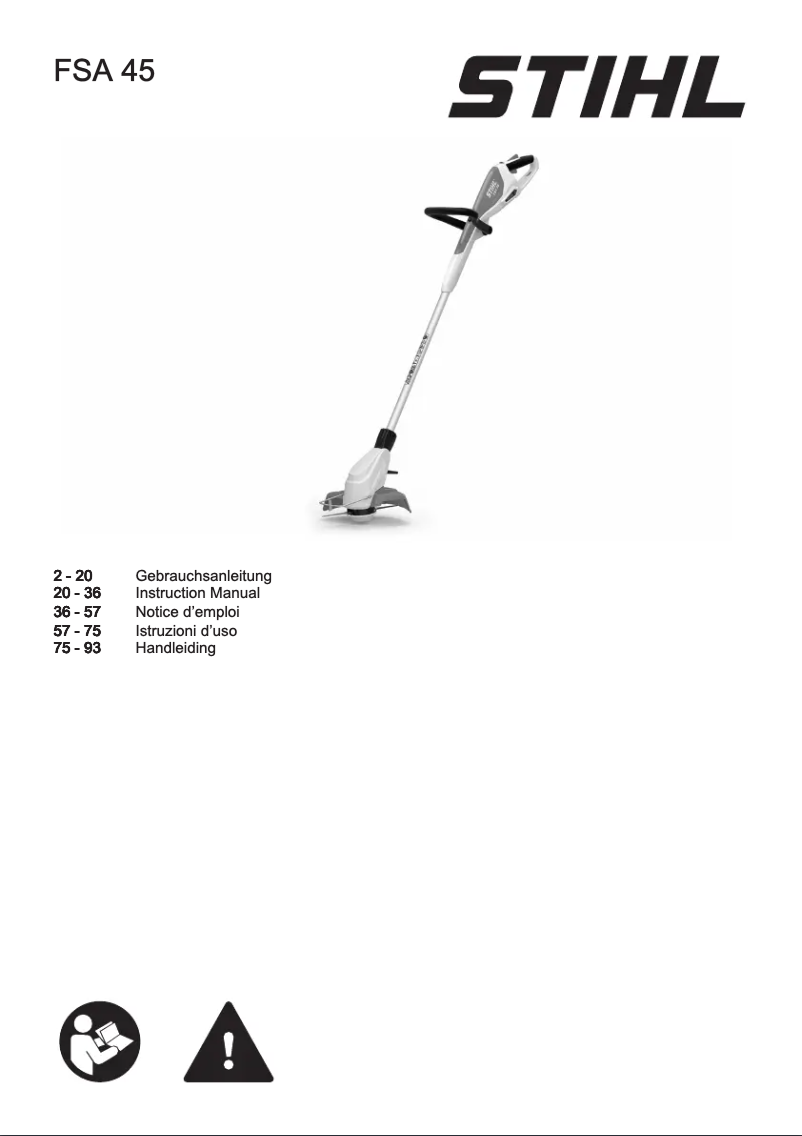 Página 1 del manual Manual de usuario Stihl FSA 45
