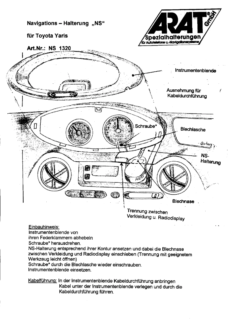 Imagen de la primera página del manual del dispositivo NS1320