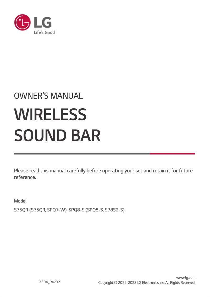 Página nº 1 - Manual de usuario LG S75QR