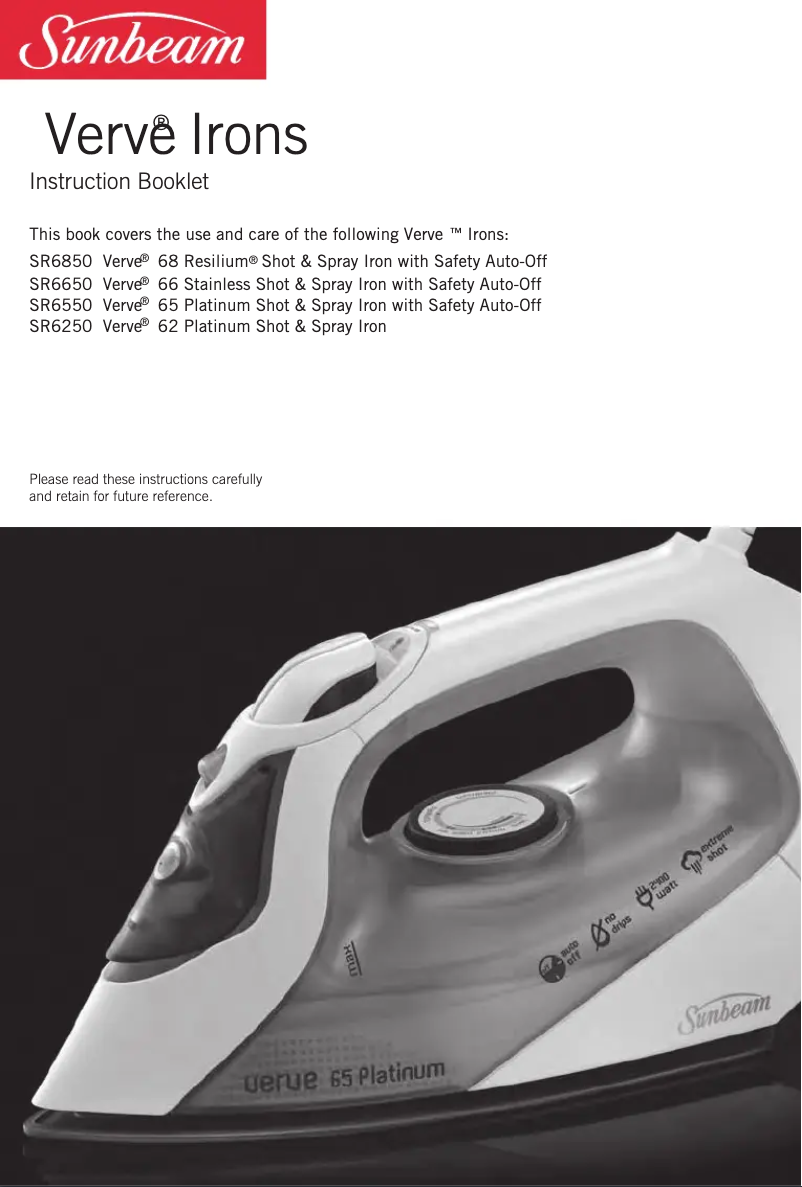 Imagen de la primera página del manual del dispositivo Verve SR6550