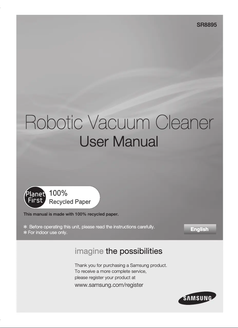 Imagen de la primera página del manual del dispositivo NaviBot Silencio SR8895