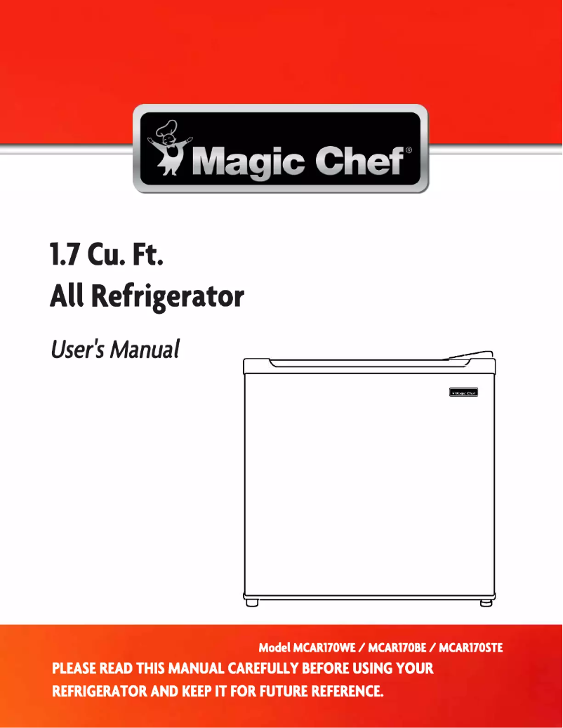 Página 1 del manual Manual de usuario Magic Chef MCAR170WE