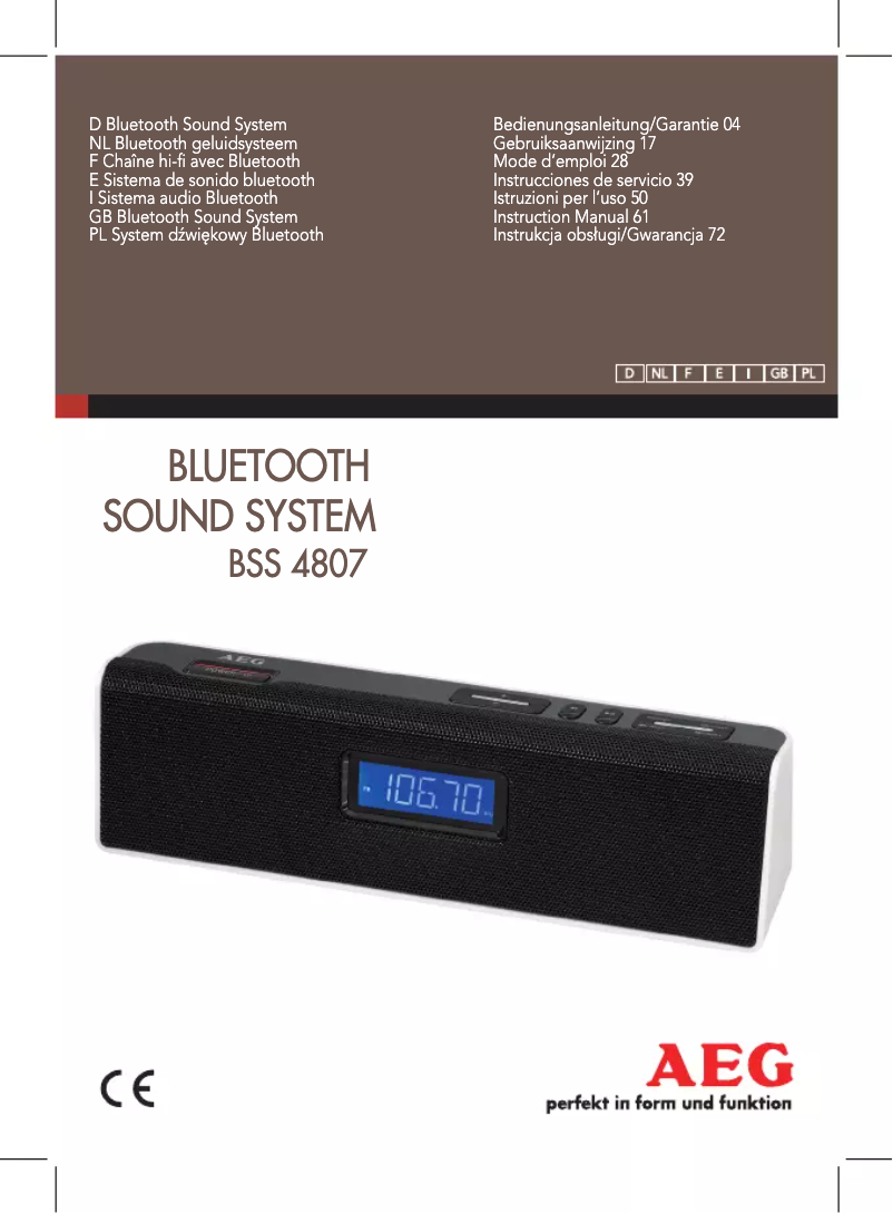 Página 1 del manual Manual de usuario AEG BSS 4807