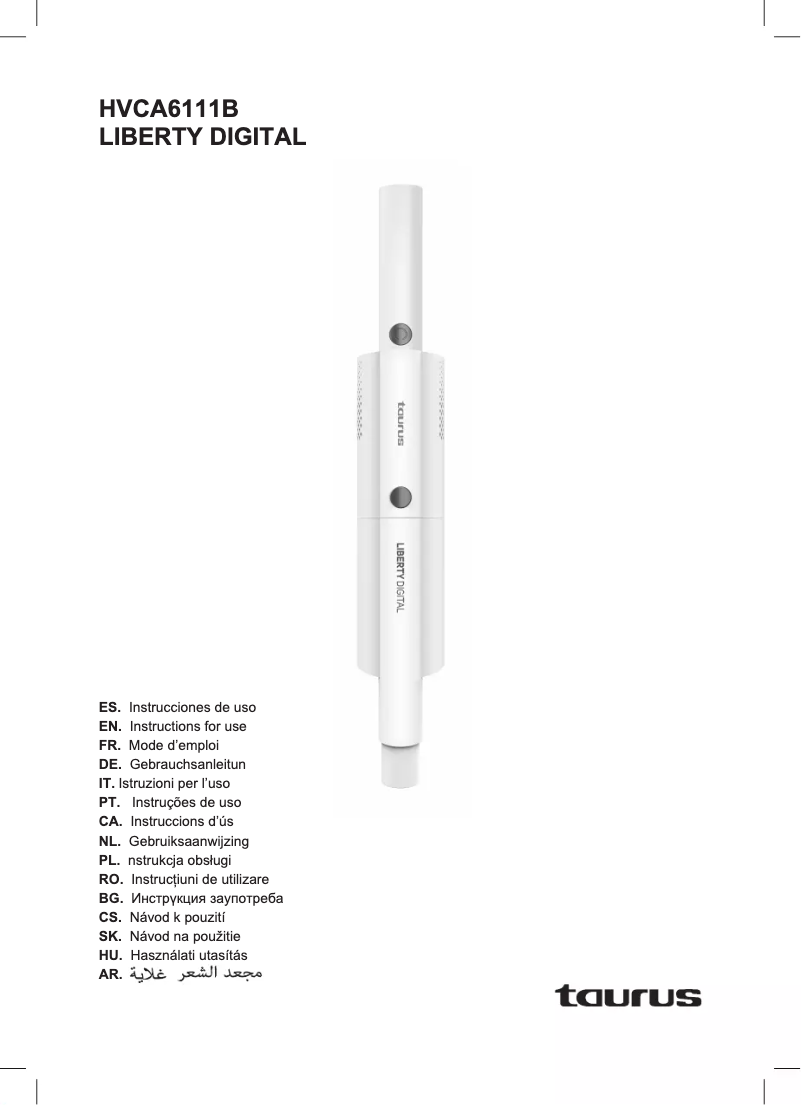 Imagen de la primera página del manual del dispositivo Liberty Digital