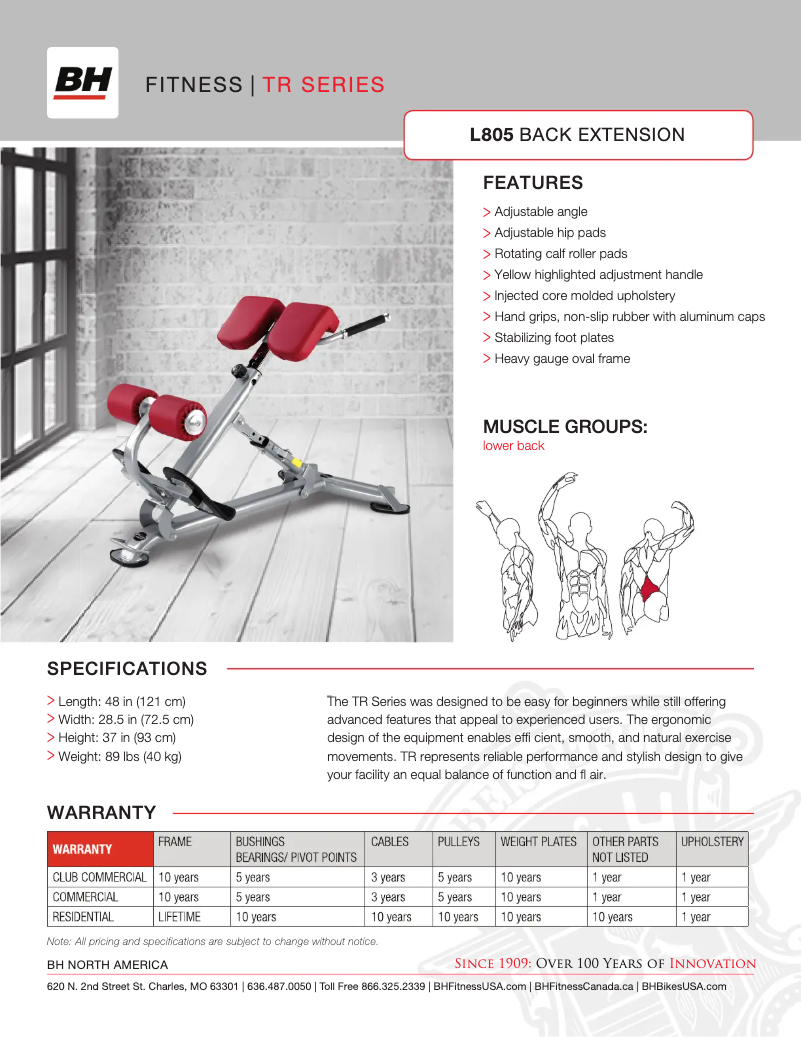 Imagen de la primera página del manual del dispositivo L805