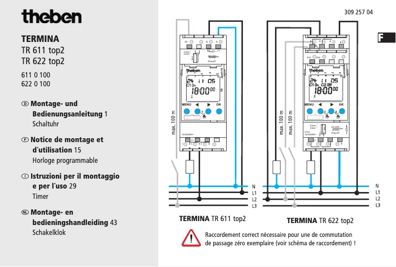 Página 1 del manual Manual de usuario Theben TR 622 top2 24V