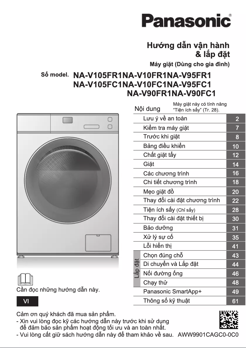 Página 1 del manual Manual de usuario Panasonic NA-V95FR1BVT