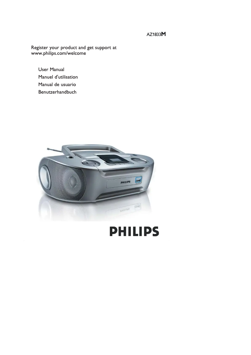 Imagen de la primera página del manual del dispositivo AZ1833