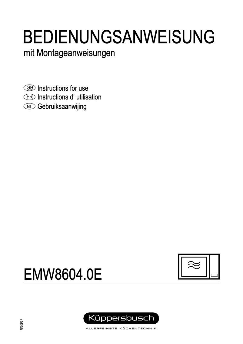 Imagen de la primera página del manual del dispositivo EMW 8604.0 E