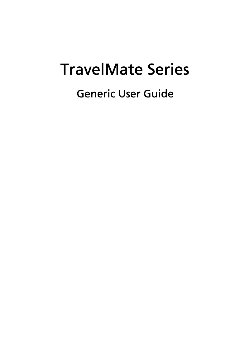 Imagen de la primera página del manual del dispositivo TravelMate 7730