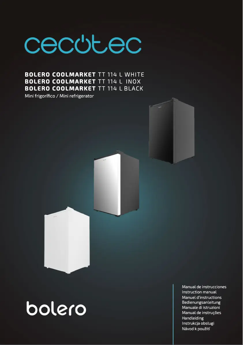 Página 1 del manual Manual de usuario Cecotec Bolero CoolMarket TT 114 L