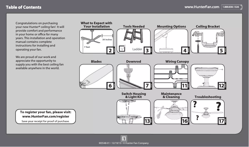 Página 1 del manual Manual de usuario Hunter Raefield
