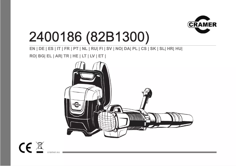 Página 1 del manual Manual de usuario Cramer 82B1300