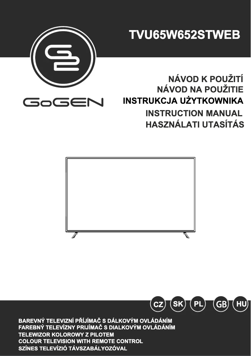 Página 1 del manual Manual de usuario GoGen TVU65W652STWEB
