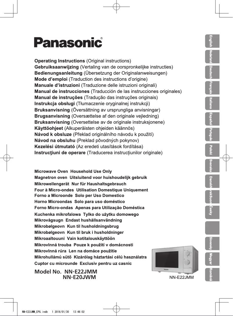 Página 1 del manual Manual de usuario Panasonic NN-E20JWM