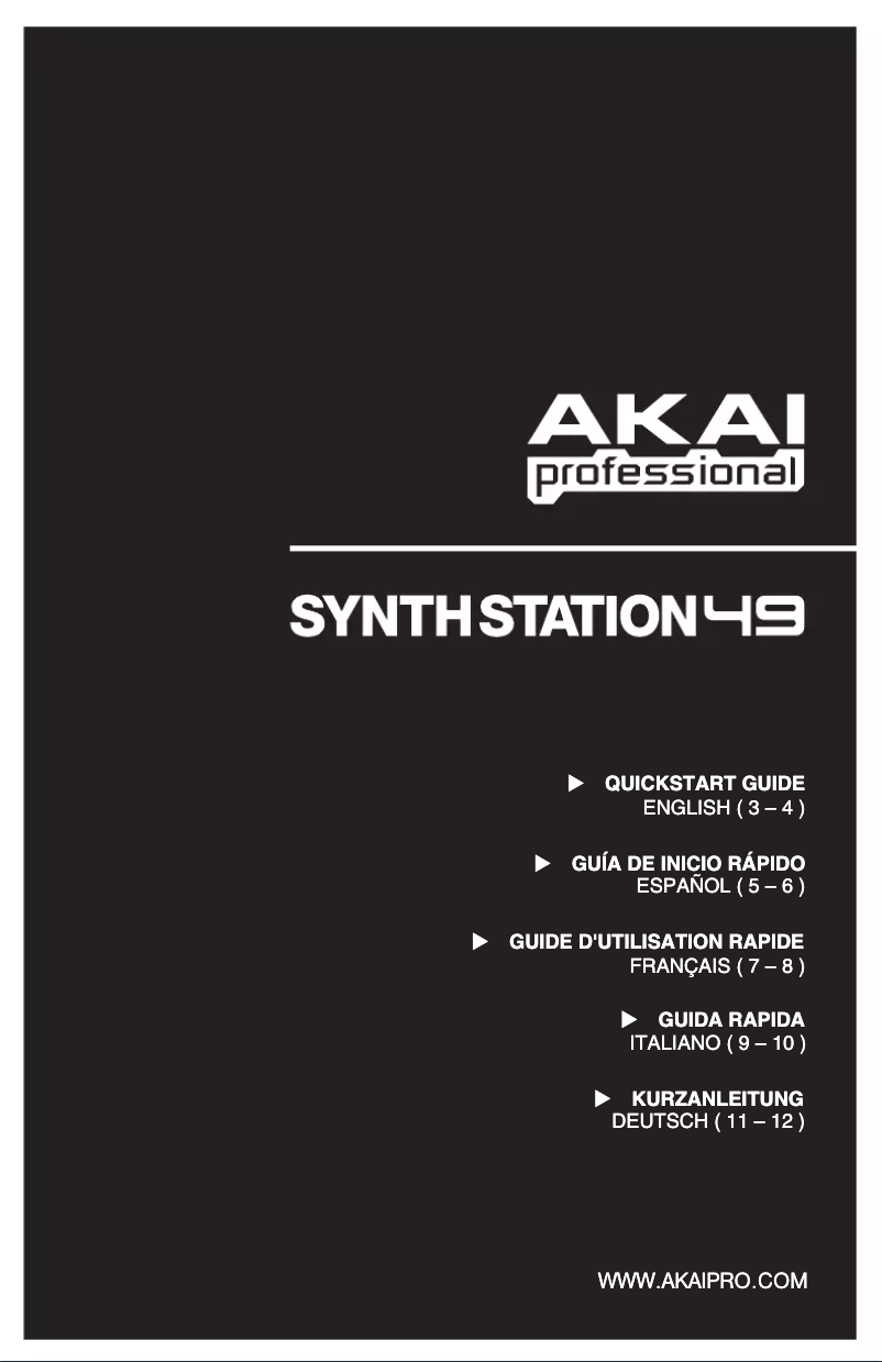 Página nº 1 - Manual de usuario AKAI SynthStation49