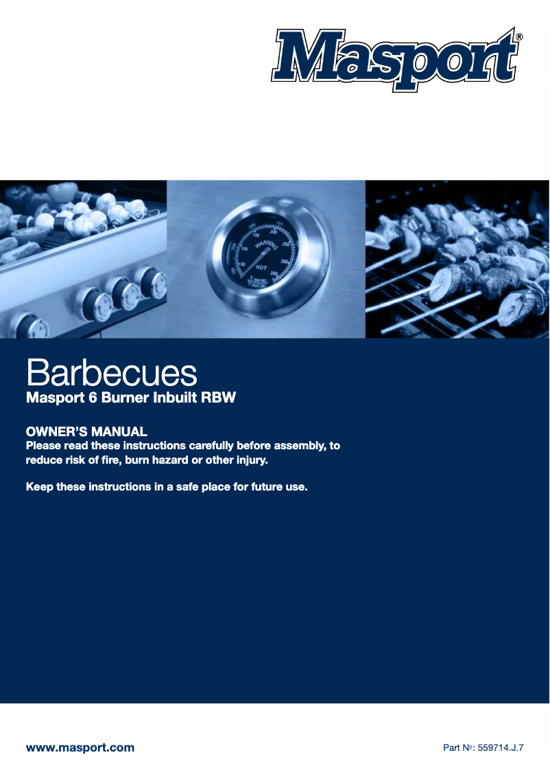 Imagen de la primera página del manual del dispositivo Super Grande RBW Inbuilt 210