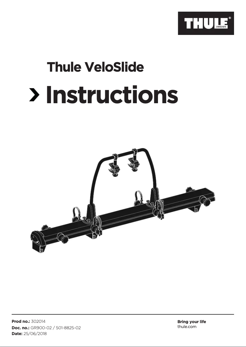 Imagen de la primera página del manual del dispositivo VeloSlide
