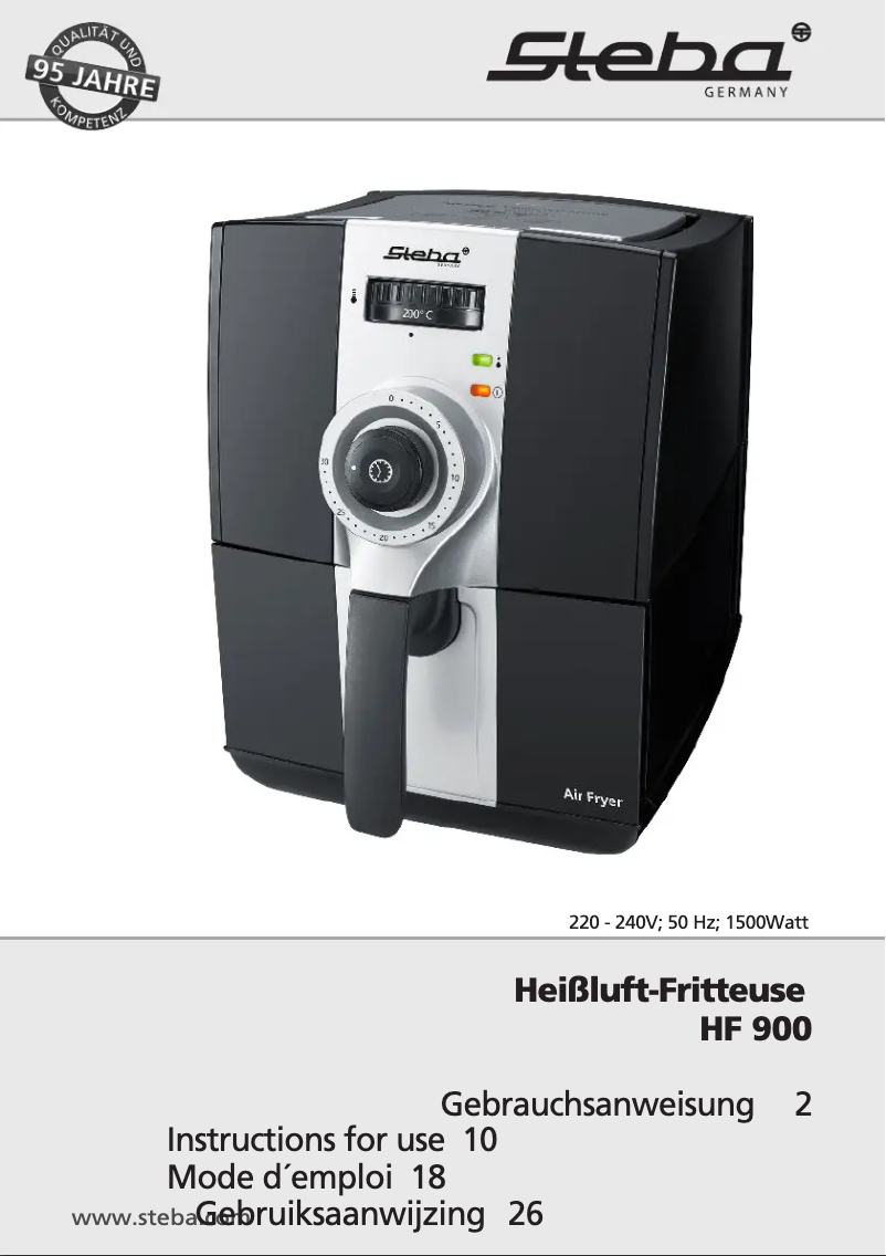 Imagen de la primera página del manual del dispositivo HF 900