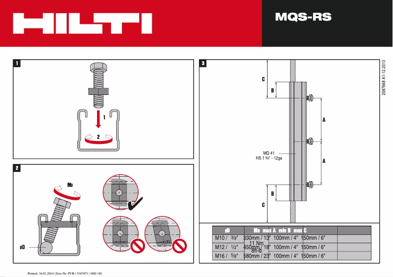 Imagen de la primera página del manual del dispositivo MQS-RS