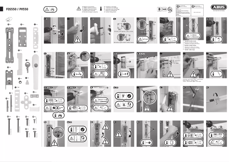 Imagen de la primera página del manual del dispositivo FOS550