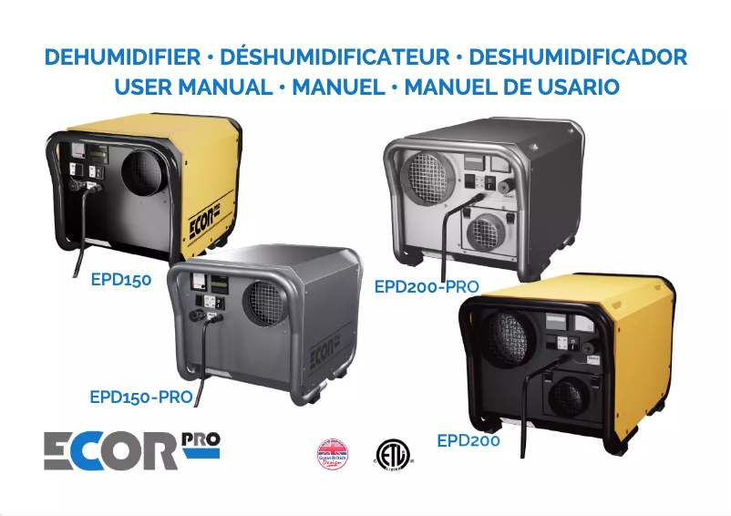 Página 1 del manual Manual de usuario Ecor Pro EPD150