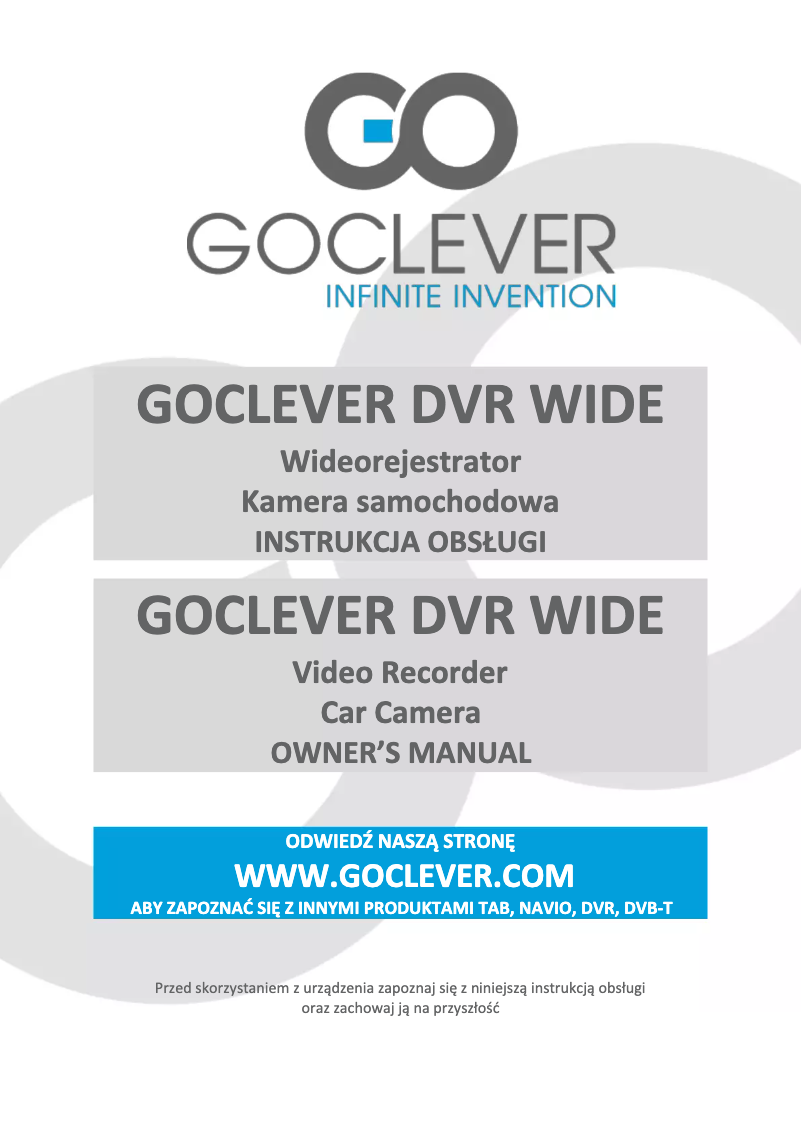 Página 1 del manual Manual de usuario GoClever DVR HD WIDE