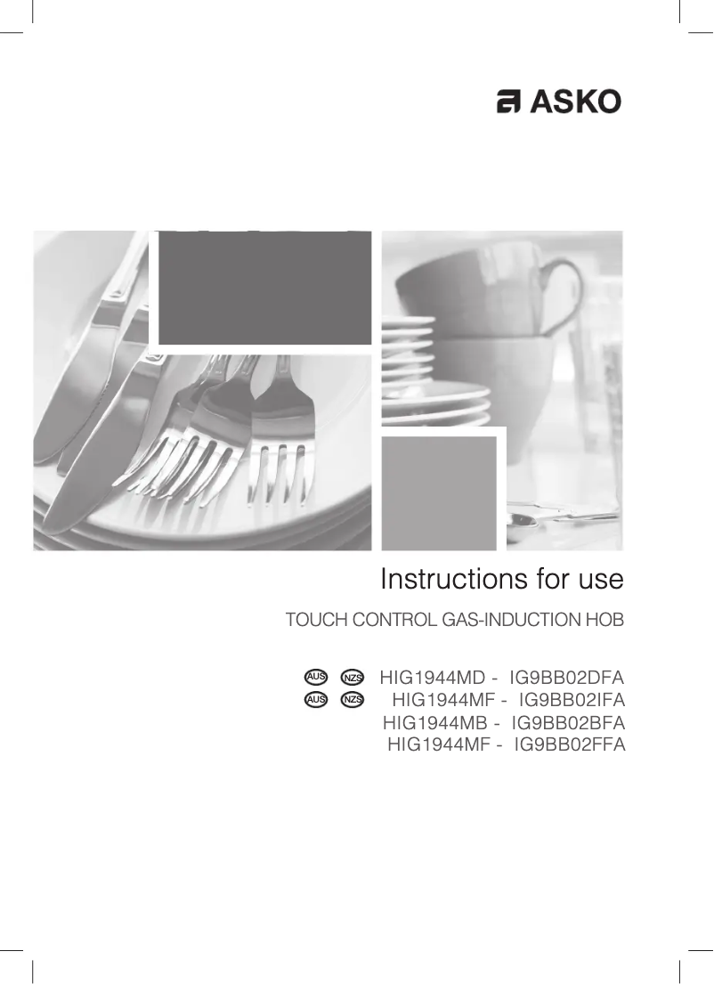 Página nº 1 - Manual de usuario Asko HIG1944MD