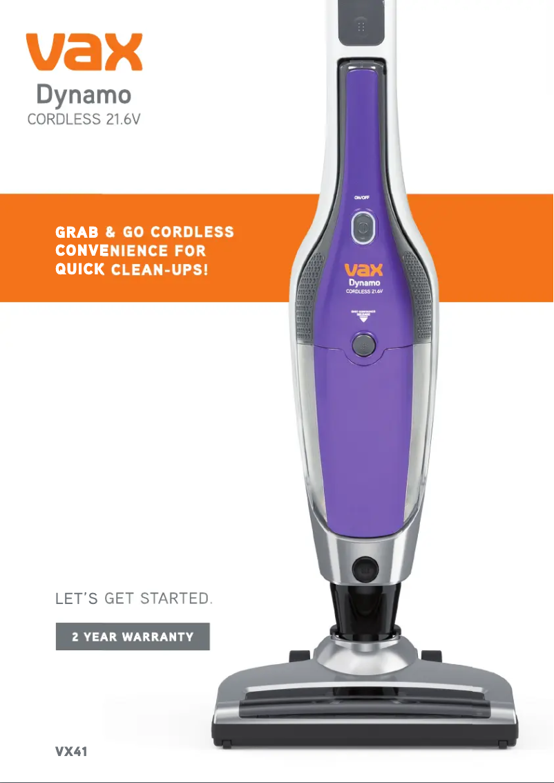 Imagen de la primera página del manual del dispositivo Dynamo VX41