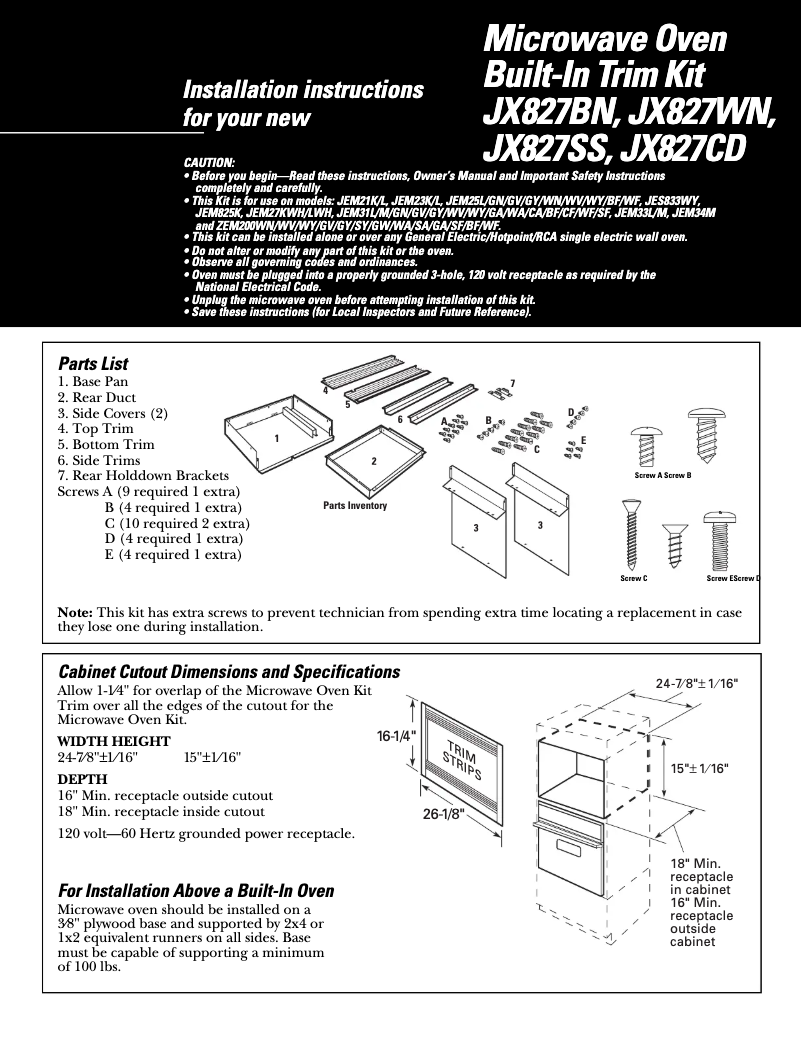Imagen de la primera página del manual del dispositivo JX827CD
