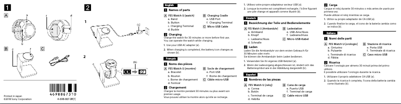 Página 1 del manual Manual de usuario Sony FES-WA1S