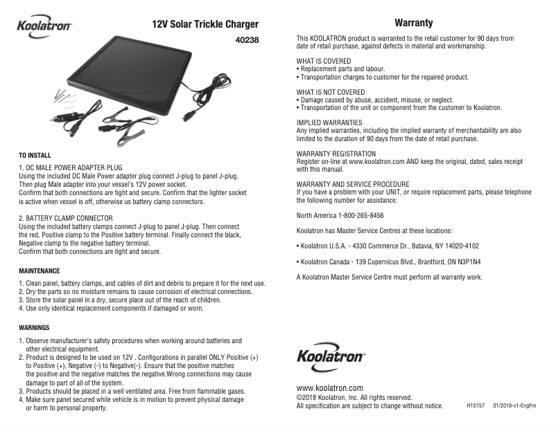 Página nº 1 - Manual de usuario Koolatron 402388