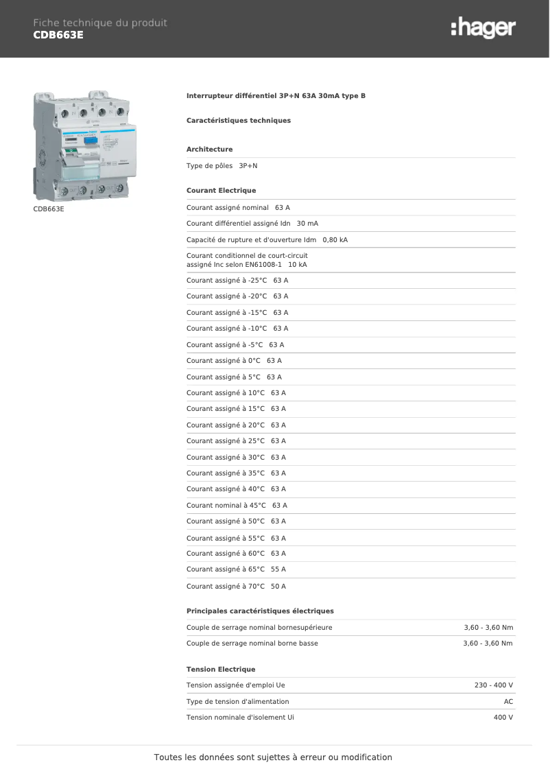 Imagen de la primera página del manual del dispositivo CDB663E