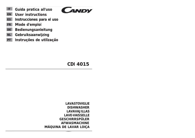 Imagen de la primera página del manual del dispositivo CDI 4015