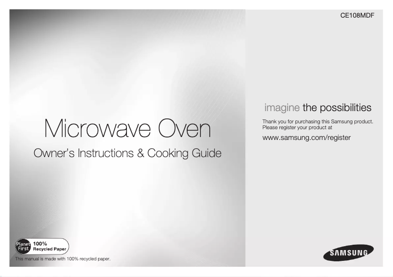 Imagen de la primera página del manual del dispositivo CE108MDF-M