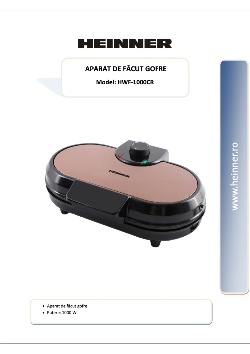 Página 1 del manual Manual de usuario Heinner HWF-1000CR